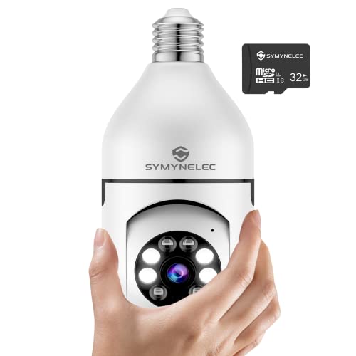 SYMYNELEC Light Bulb Security Camera Wireless WiFi SYMYNELEC Light Bulb Security Camera Wireless WiFi