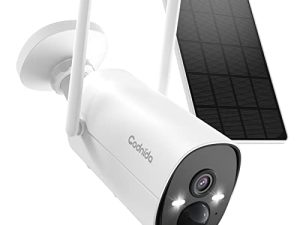 Codnida Solar Security Cameras Wireless Outdoor Outdoor Security Camera 2.4Ghz WiFi Security Camera with Motion Detection
