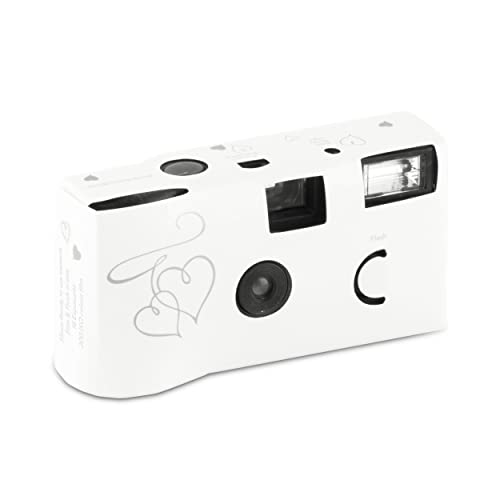 Weddingstar Disposable Camera with Flash - Silver Enchanted Hearts Weddingstar Disposable Camera with Flash - Silver Enchanted Hearts