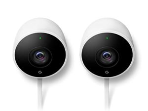 Google Nest Cam Outdoor 2-Pack - 1st Generation - Weatherproof Outdoor Camera - Surveillance Camera with Night Vision - Control with Your Phone