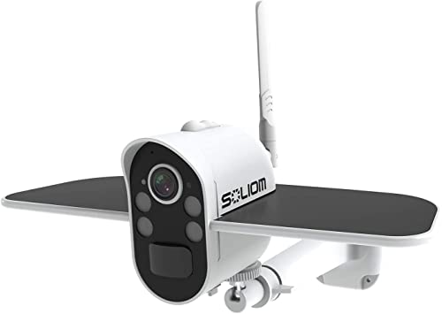 SOLIOM Wireless Rechargeable Battery Powered Solar Outdoor Security Camera Home Surveillance WiFi Camera with Spotlight Color Night Vision SOLIOM Wireless Rechargeable Battery Powered Solar Outdoor Security Camera Home Surveillance WiFi Camera with Spotlight Color Night Vision