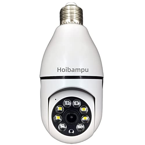Hoibampu 1 Pack 2.4G Wireless Light Socket Bulb Security Outdoor Screw in Camera 1080P HD Indoor Outdoor Smart Home Lightbulb Cam with 2-Way Audio Color Night Vision Human Motion Detection Alarm Hoibampu 1 Pack 2.4G Wireless Light Socket Bulb Security Outdoor Screw in Camera 1080P HD Indoor Outdoor Smart Home Lightbulb Cam with 2-Way Audio Color Night Vision Human Motion Detection Alarm