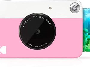 KODAK Printomatic Digital Instant Print Camera - Full Color Prints On ZINK 2x3" Sticky-Backed Photo Paper (Pink) Print Memories Instantly