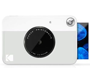 KODAK Printomatic Digital Instant Print Camera - Full Color Prints On ZINK 2x3" Sticky-Backed Photo Paper (Grey) Print Memories Instantly