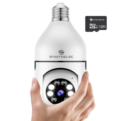 SYMYNELEC Light Bulb Security Camera WiFi Indoor SYMYNELEC Light Bulb Security Camera WiFi Indoor