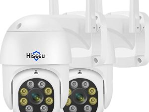 2K Wireless Security Camera Outdoor Pan Tilt Digital Zoom Camera With Floodlight