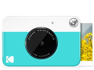 KODAK Printomatic Digital Instant Print Camera - Full Color Prints On ZINK 2x3" Sticky-Backed Photo Paper (Blue) Print Memories Instantly