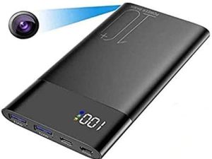 FiveSky Hidden Camera WiFi Mini DV UHD 4K Night Vision/Motion Detection Remote Real Time Video 1200 Megapixel Power Bank 10000mAh Portable Compact Camera for Home