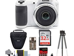 KODAK PIXPRO AZ252 Astro Zoom Digital Camera (White) Bundle with 32GB Card