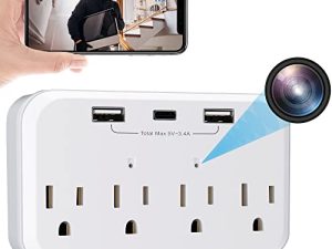 Buedarate Hidden Camera Wall Charger with WiFi Spy Camera Hidden Cameras Outlet HD 1080P Wireless for Home Security Secret Camera with USB Fast Charger 20W PD Charging Port Wall Charger Nanny Cam