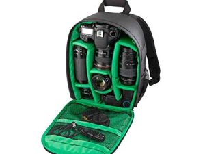 WINVIN Waterproof SLR/DSLR Camera Backpack Shoulder Bag Travel Case for Canon Nikon Sony Digital Lens (Green)