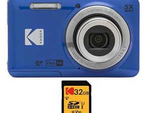 KODAK PIXPRO Friendly Zoom FZ53 Digital Camera (Blue) with 16GB Card Bundle