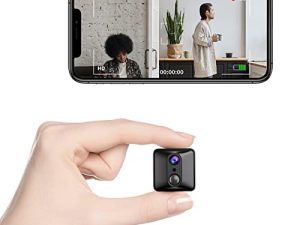 Mini Spy Hidden Camera 4K WiFi Nanny Cam Wireless PIR Small Indoor Security Cameras with Live Feed Motion Detection Alerts Auto Night Vision 100 Days Standby Tiny Secret Surveillance Camera for Home