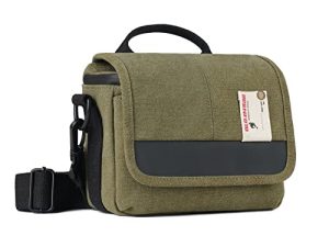 Besnfoto Camera Bag Small Mirrorless Camera Shoulder Bag Purse Waterproof Canvas Cute Compact Camera Messenger Bag Case for Women and Men