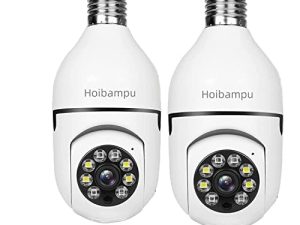 Hoibampu 2PCS 1080P WiFi Socket Light Bulb Security Outdoor Camera 360 Degree Socket Outdoor Lightbulbs Camera Wireless Outdoor Surveillance Blubs Camera Smart Premium