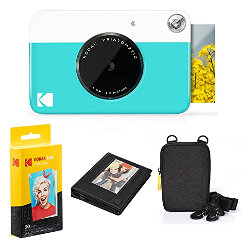 Kodak Printomatic Instant Camera Bundle (Blue) Zink Paper (20 Sheets) - Case - Photo Album - Hanging Frames. Kodak Printomatic Instant Camera Bundle (Blue) Zink Paper (20 Sheets) - Case - Photo Album - Hanging Frames.