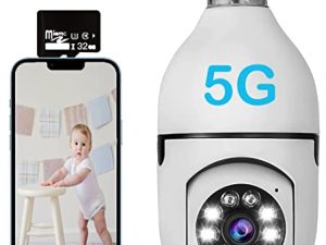 RSTLAEQU 5G Light Bulb Security Camera