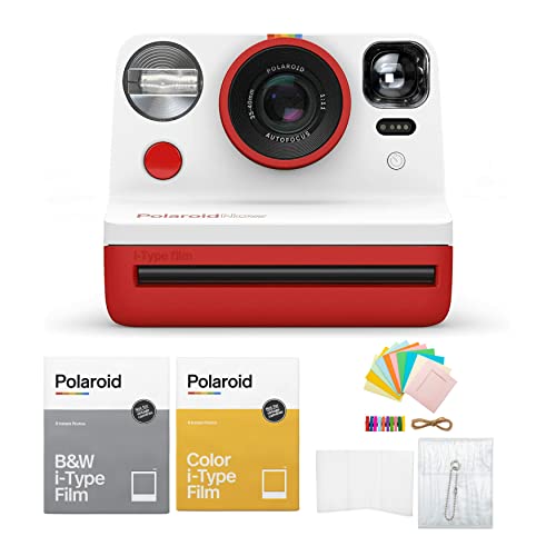 Polaroid Originals Now Viewfinder i-Type Instant Camera (Red) Bundle w/Color & B&W Instant Film & Polaroid Accessory Kit (4 Items) Polaroid Originals Now Viewfinder i-Type Instant Camera (Red) Bundle w/Color & B&W Instant Film & Polaroid Accessory Kit (4 Items)