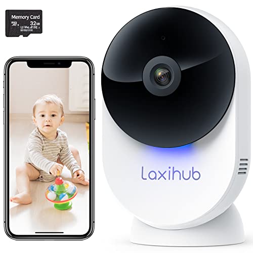 LAXIHUB 5GHz WiFi Security Camera Indoor Baby Monitor Cam White Home Pet/Dog/Cat Camera with App LAXIHUB 5GHz WiFi Security Camera Indoor Baby Monitor Cam White Home Pet/Dog/Cat Camera with App