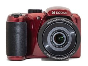 KODAK PIXPRO Astro Zoom AZ255-RD 16MP Digital Camera with 25X Optical Zoom 24mm Wide Angle 1080P Full HD Video and 3" LCD (Red)