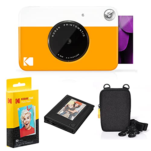 Kodak Printomatic Instant Camera Bundle (Yellow) Zink Paper (20 Sheets) - Case - Photo Album - Hanging Frames. Kodak Printomatic Instant Camera Bundle (Yellow) Zink Paper (20 Sheets) - Case - Photo Album - Hanging Frames.