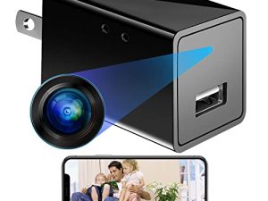 BSVI 1080P WiFi Hidden Spy Camera USB Charger Wireless Mini Nanny Camera Home Security Surveillance Small HD Monitoring Camera with Motion Detection Remote App Control