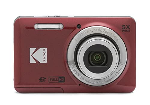 KODAK PIXPRO Friendly Zoom FZ55-RD 16MP Digital Camera with 5X Optical Zoom 28mm Wide Angle and 2.7" LCD Screen (Red) KODAK PIXPRO Friendly Zoom FZ55-RD 16MP Digital Camera with 5X Optical Zoom 28mm Wide Angle and 2.7" LCD Screen (Red)