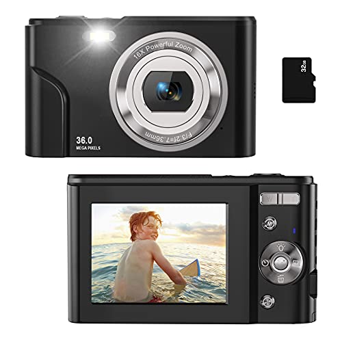 Digital Camera for Kids Boys and Girls - 36MP Children's Camera with 32GB SD Card,Full HD 1080P Rechargeable Electronic Mini Camera for Students Digital Camera for Kids Boys and Girls - 36MP Children's Camera with 32GB SD Card,Full HD 1080P Rechargeable Electronic Mini Camera for Students