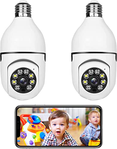 2 PCS Light Socket Security Cameras Wireless Outdoor WiFi Light Bu Lb Security Camera 2 PCS Light Socket Security Cameras Wireless Outdoor WiFi Light Bu Lb Security Camera