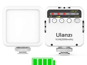 ULANZI VL49 2000mAh LED Video Light w 3 Cold Shoe