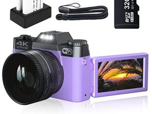 VJIANGER 4K Digital Camera for Photography 48MP Vlogging Camera for YouTube with 3.0’’ 180° Flip Screen