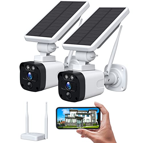 CAMBLINK Wireless Solar Security Camera System for Home Outdoor (2 Cameras with Base Station) CAMBLINK Wireless Solar Security Camera System for Home Outdoor (2 Cameras with Base Station)