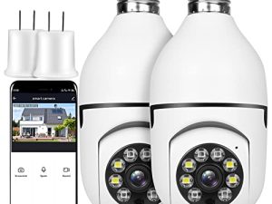 UPULTRA Security Camera 2packs 1080P Wireless WiFi Outdoor Home IP Camera E27 360 Degree Panoramic