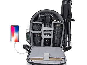 CADeN Camera Backpack Bag for DSLR/SLR Mirrorless Camera Waterproof with 14 inch Laptop Compartment