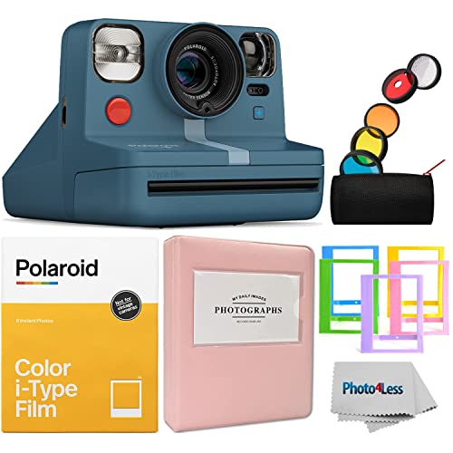 Polaroid Now+ Camera - Blue Grey | i-Type Color Film | Album | Plastic Frames Polaroid Now+ Camera - Blue Grey | i-Type Color Film | Album | Plastic Frames