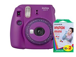 Fujifilm Instax Mini 9 Instant Camera with Mini Film Twin Pack (Purple)