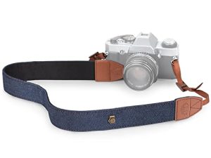 TARION Camera Strap Adjustable DSLR Camera Neck Strap Belt Retro Film Camera Shoulder Strap Vintage Soft Long Rope Universal Cord for Women Men SLR Mirrorless Cameras(Upgraded Version) (Denim Blue)