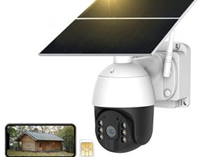 4G LTE Cellular Security Camera Outdoor Wireless Solar Powered No WiFi Needed