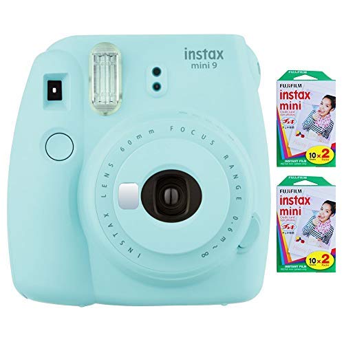 Fujifilm Instax Mini 9 Instant Camera (Ice Blue) with 2 x Instant Twin Film Pack (40 Exposures) Fujifilm Instax Mini 9 Instant Camera (Ice Blue) with 2 x Instant Twin Film Pack (40 Exposures)