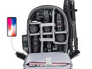 CADeN Camera Backpack Bag for DSLR/SLR Mirrorless Camera Waterproof with 15.6 inch Laptop Compartment