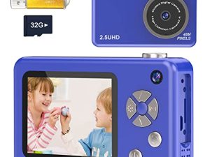 Digital Camera for 6-18 Years Old Boys and Girls - 48MP Kids Camera with 32GB SD Card