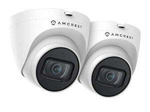 Amcrest 2-Pack 5MP UltraHD Outdoor Security IP Turret PoE Camera with Mic/Audio