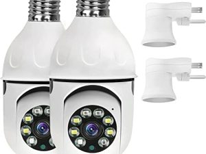 WOOLINK 2PCS Light Bulb Security Camera 3MP