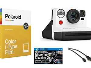 Polaroid Now i-Type Instant Film Camera (Black and White) + Polaroid Color Film Bundle