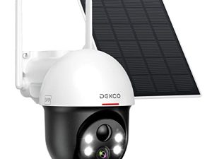 DEKCO 【New Version】 5MP UHD Solar Security Camera Wireless Outdoor