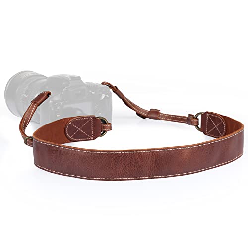 MegaGear MG1515 Sierra Series Genuine Leather Camera Shoulder or Neck Strap - Brown Compact MegaGear MG1515 Sierra Series Genuine Leather Camera Shoulder or Neck Strap - Brown Compact