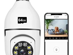 Wireless Bulb Camera WiFi HD 1080P 360 Degree Panoramic Light Bulb Camera