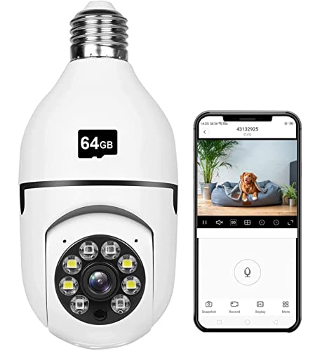 Wireless Bulb Camera WiFi HD 1080P 360 Degree Panoramic Light Bulb Camera Wireless Bulb Camera WiFi HD 1080P 360 Degree Panoramic Light Bulb Camera