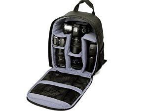 WINVIN Waterproof SLR/DSLR Camera Backpack Shoulder Bag Travel Case for Canon Nikon Sony Digital Lens (Grey)