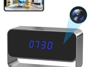 GooSpy Hidden Camera Clock WiFi Spy Camera FHD1080P Wireless Secret Nanny Cam Small Surveillance Security Cams Enhanced Night Vision Motion Detection Alert